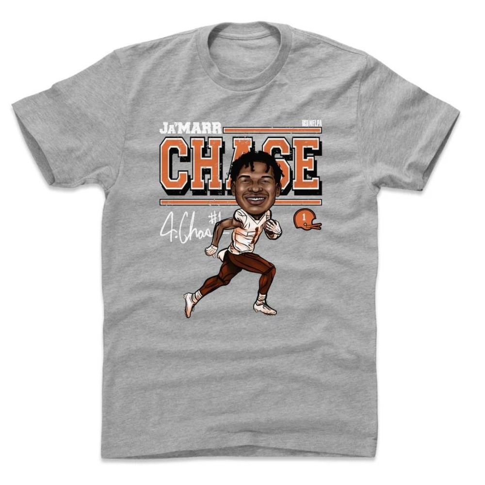 NFL Kids Ja'Marr Chase Caricature Graphic Short Sleeve T Shirt Size L(10/12) NWT